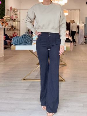 Navy Flared Pants