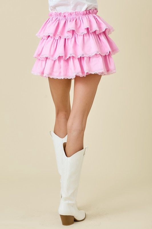 Lace Ruffle Skort