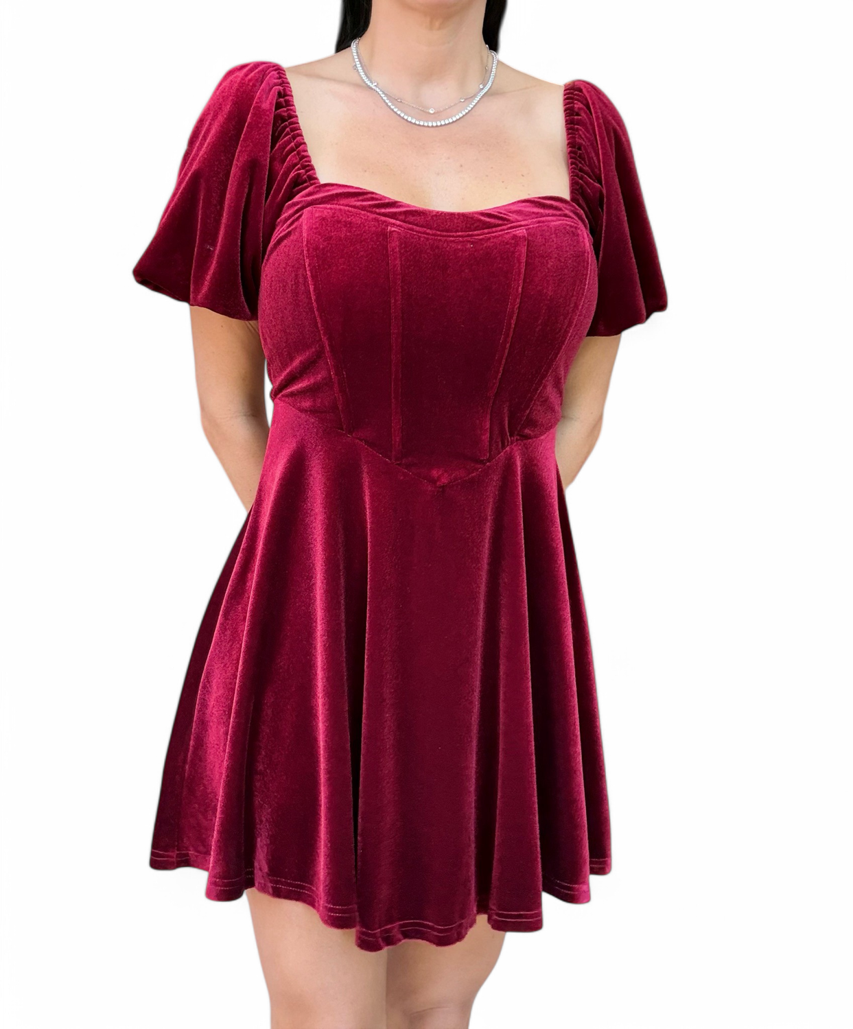 Velvet Puff Dress