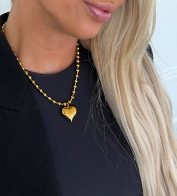Small Bubble Heart Necklace GOLD