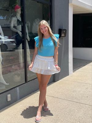 Taylor White Skort