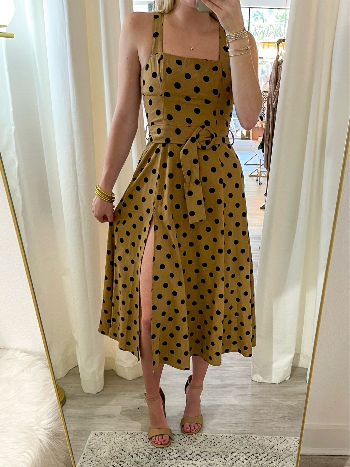 Polka Dot Midi Dress