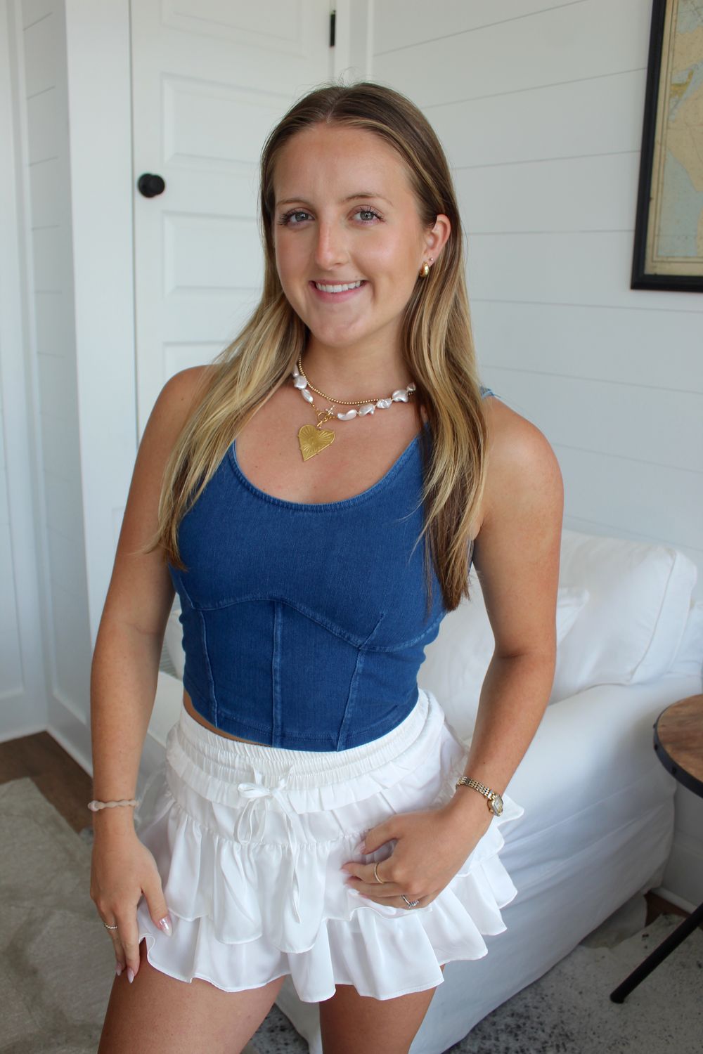Denim Corset Top