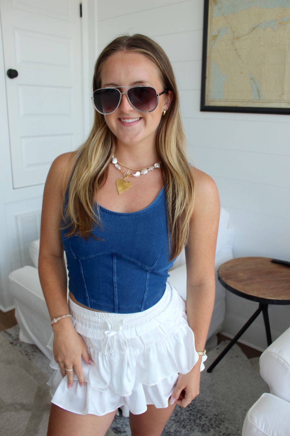 Denim Corset Top