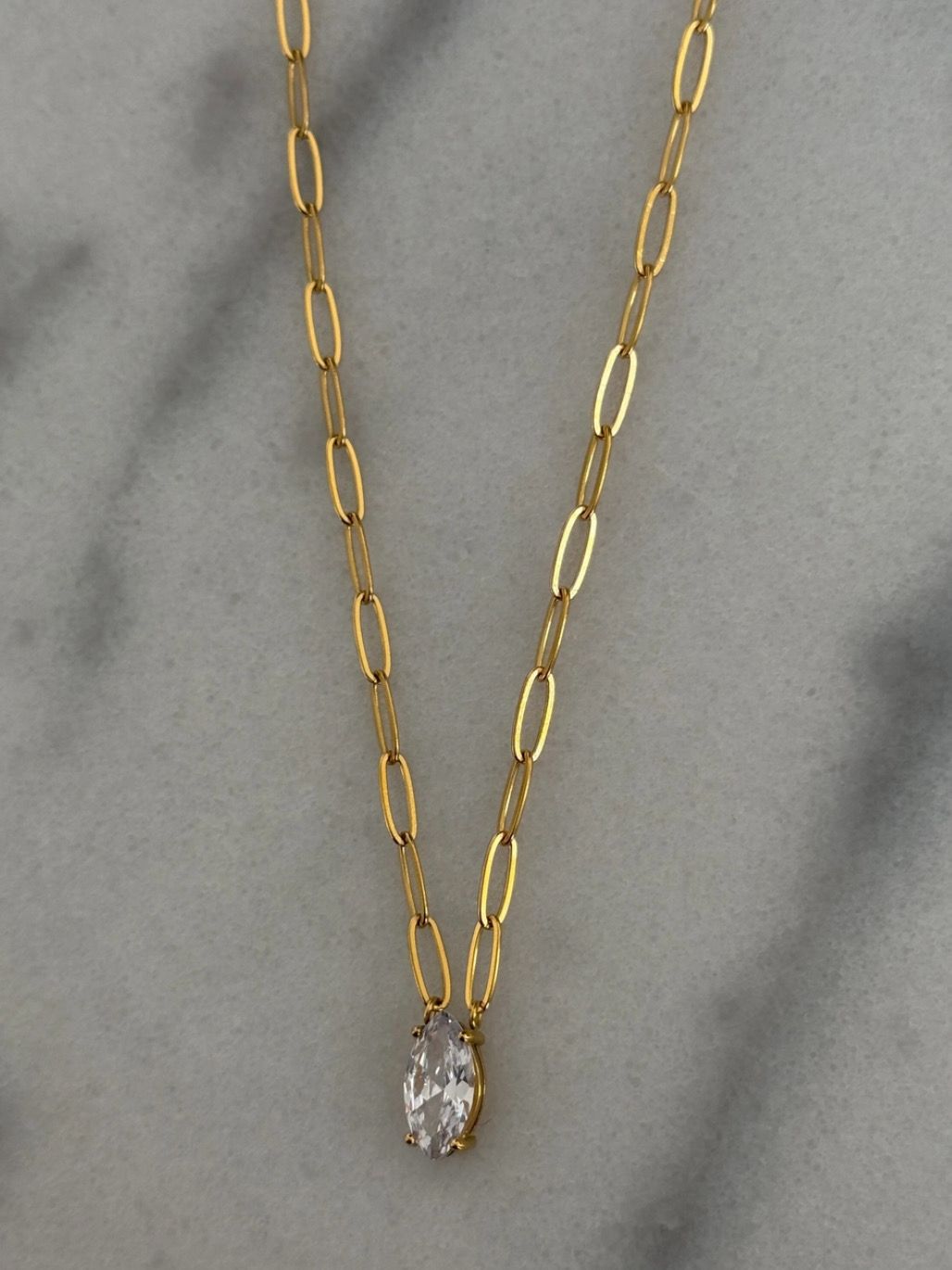 Gold &amp; Diamond Pendant Necklace