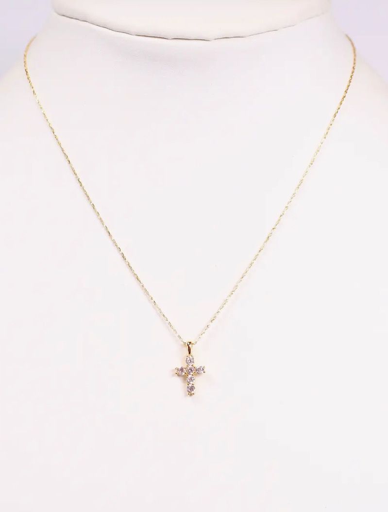Kitty Cross Necklace