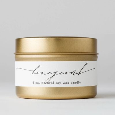 Tin Soy Candle HONEYCOMB