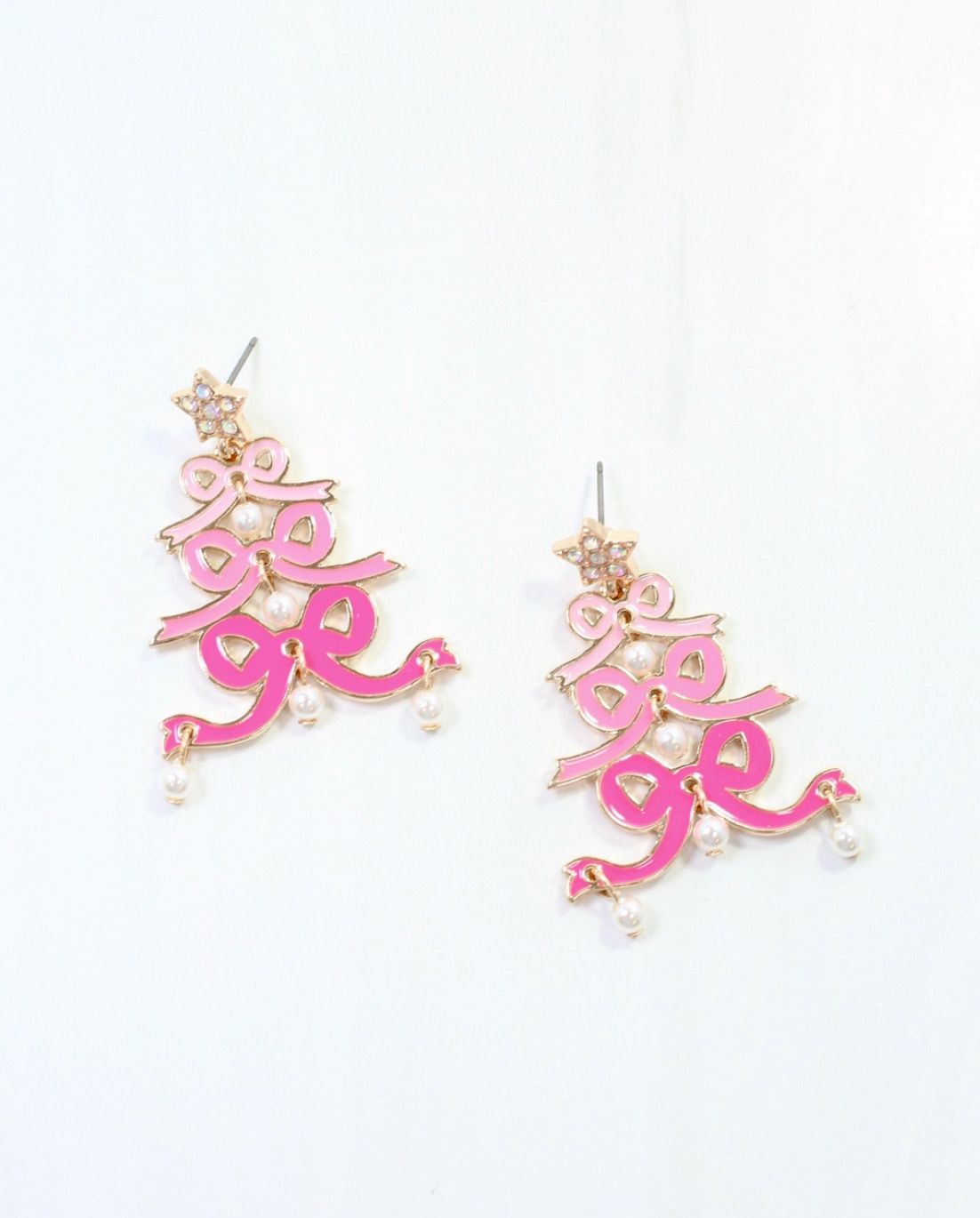 Cheerful Bow Tree Earrings