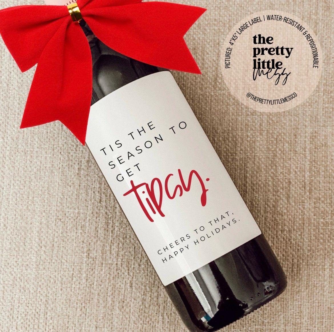 Holiday Wine Label