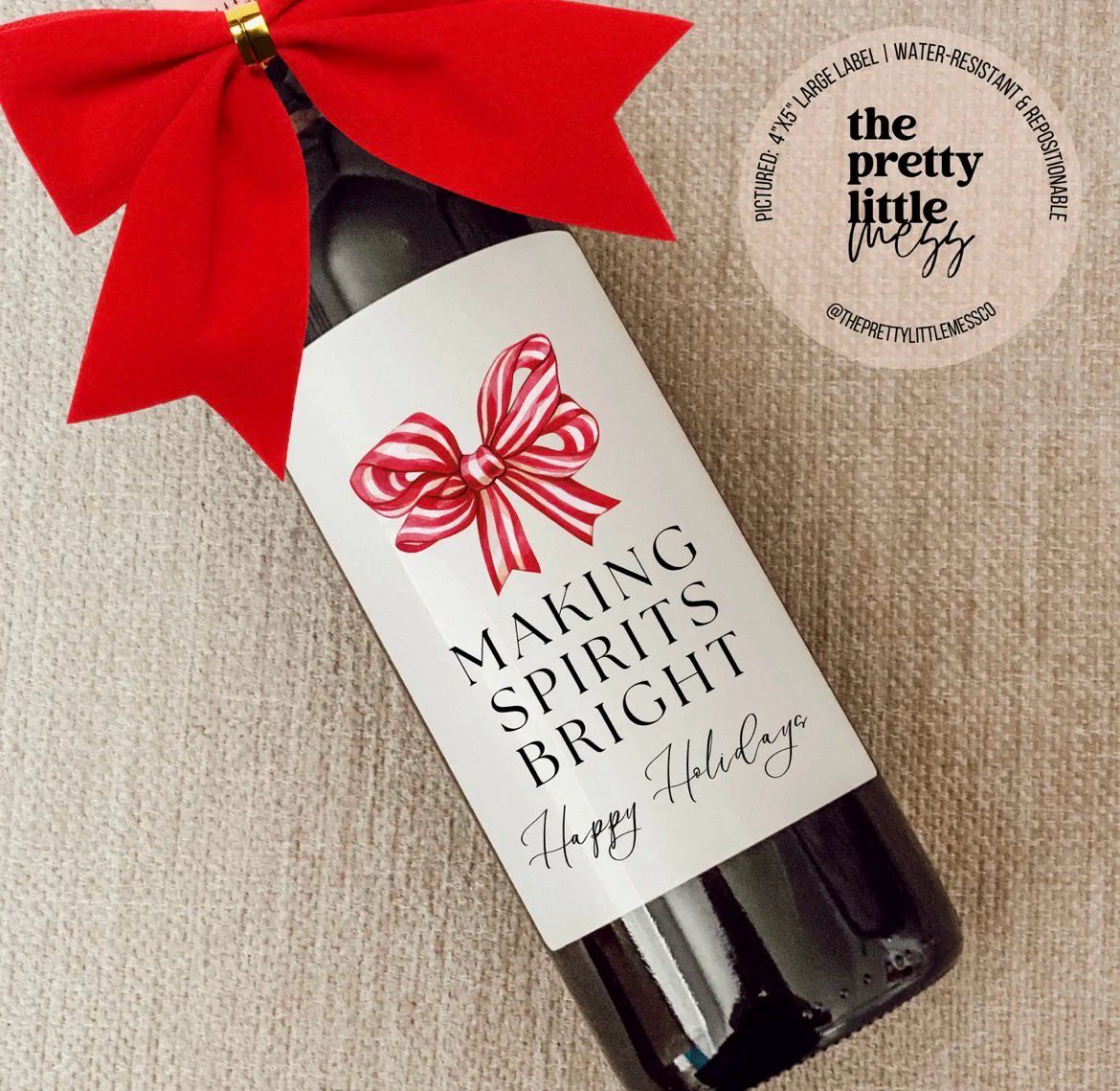 Holiday Wine Label