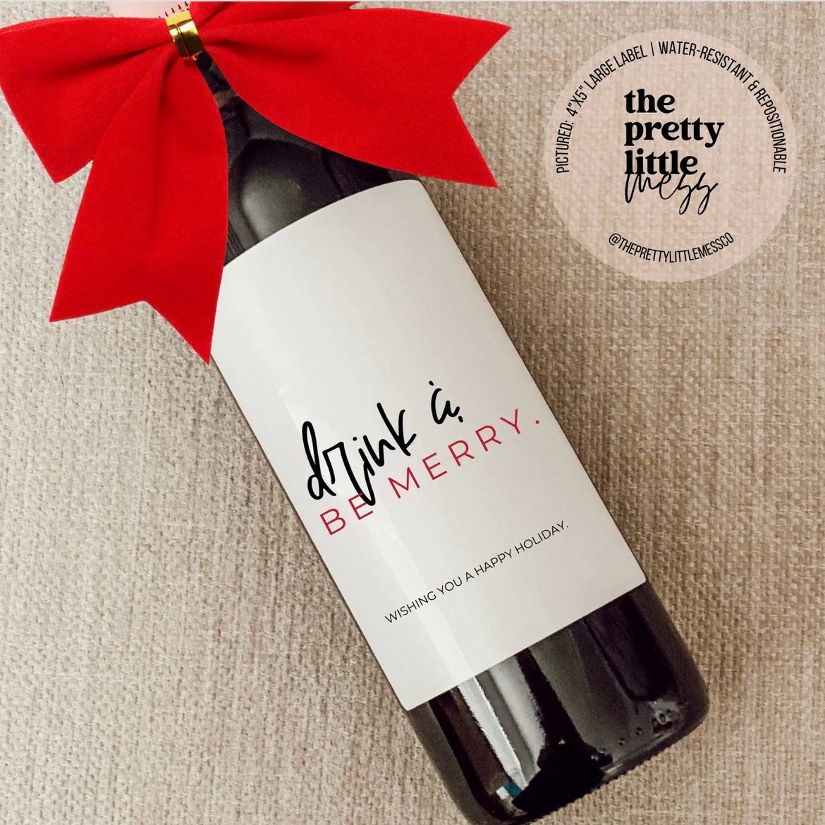 Holiday Wine Label