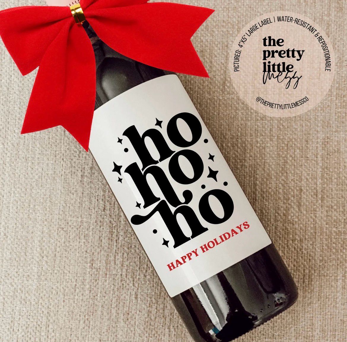 Holiday Wine Label