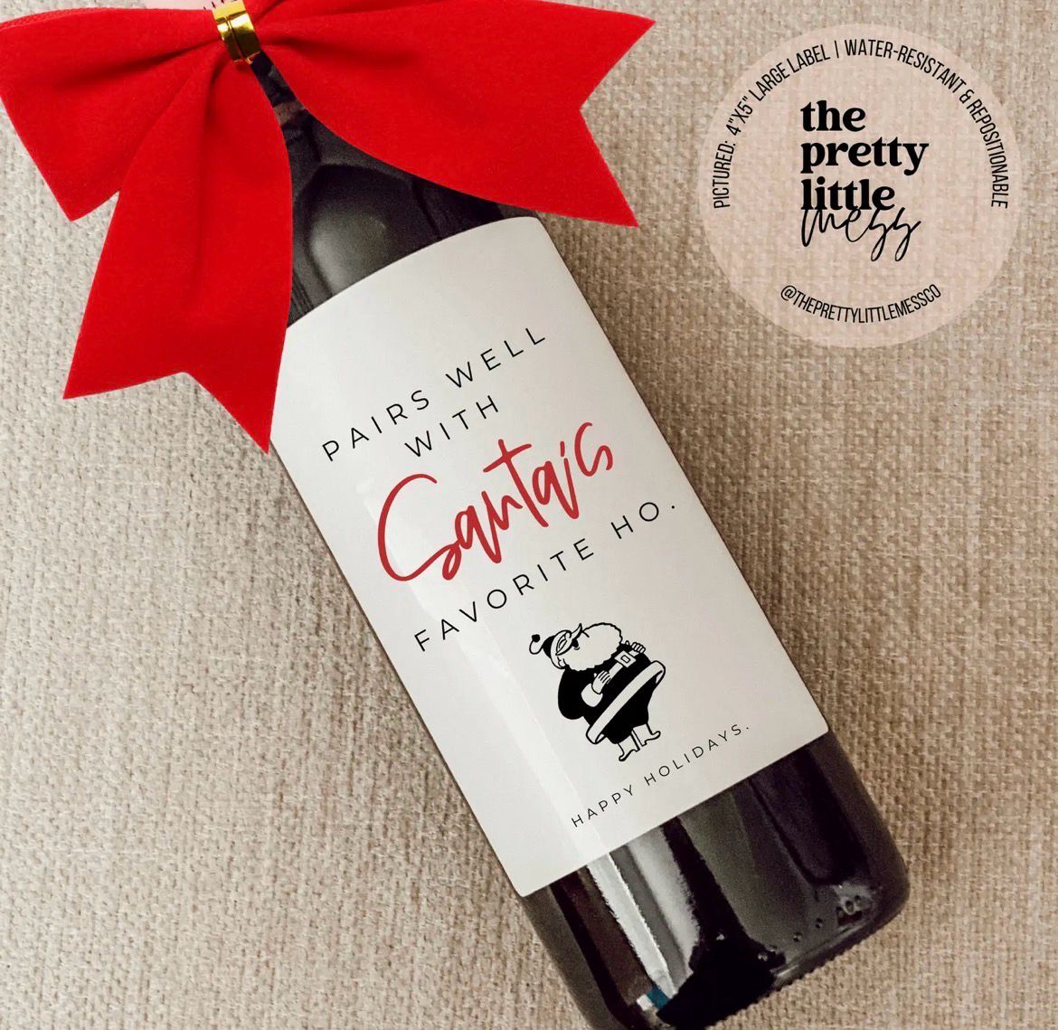Holiday Wine Label