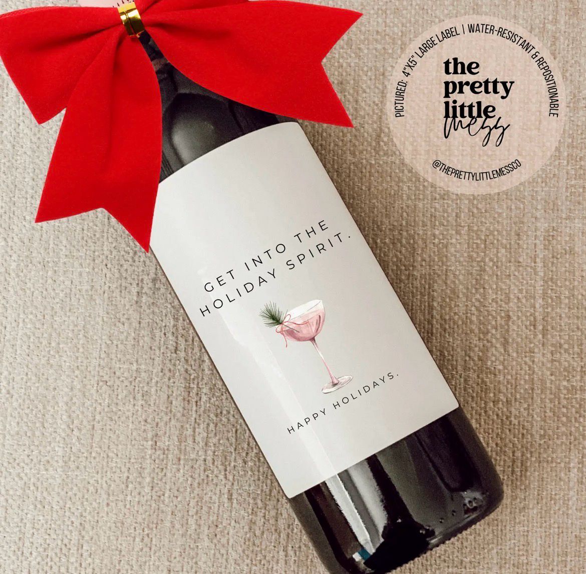 Holiday Wine Label