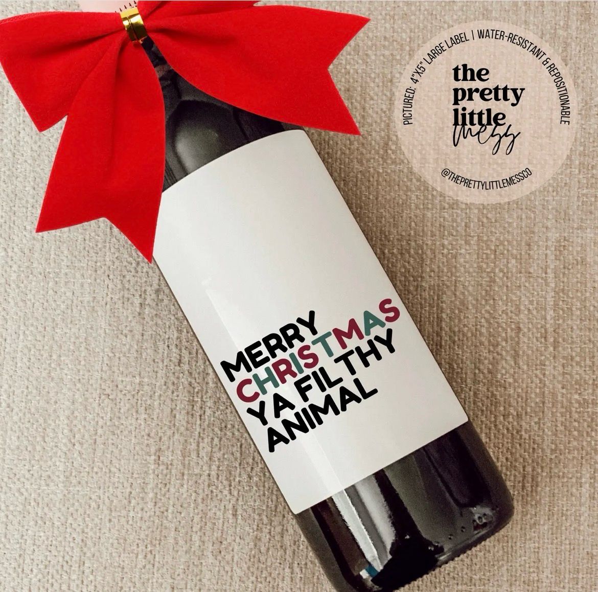 Holiday Wine Label