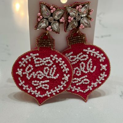 Pink Noel Earrings