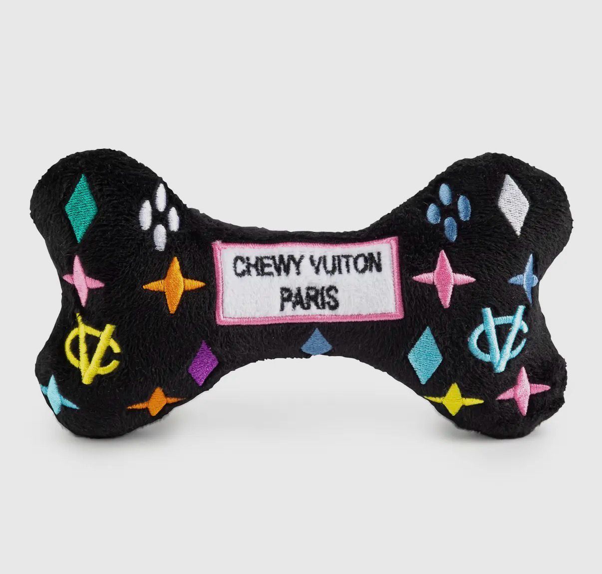 Black Chewy Vuiton Dog Toy SMALL/MINI