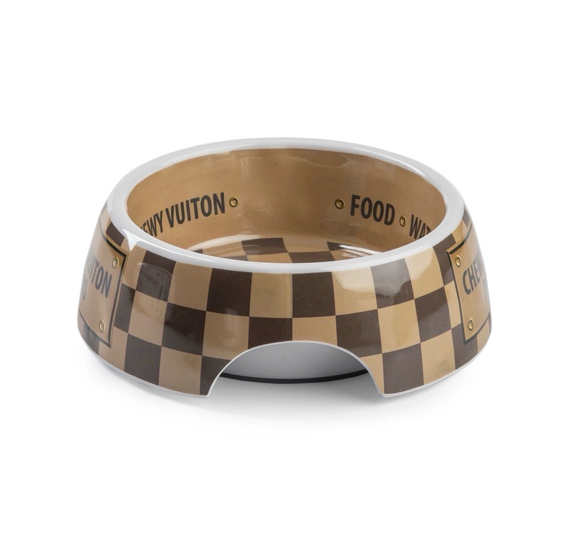 Checker Chewy Vuiton Bowl MEDIUM