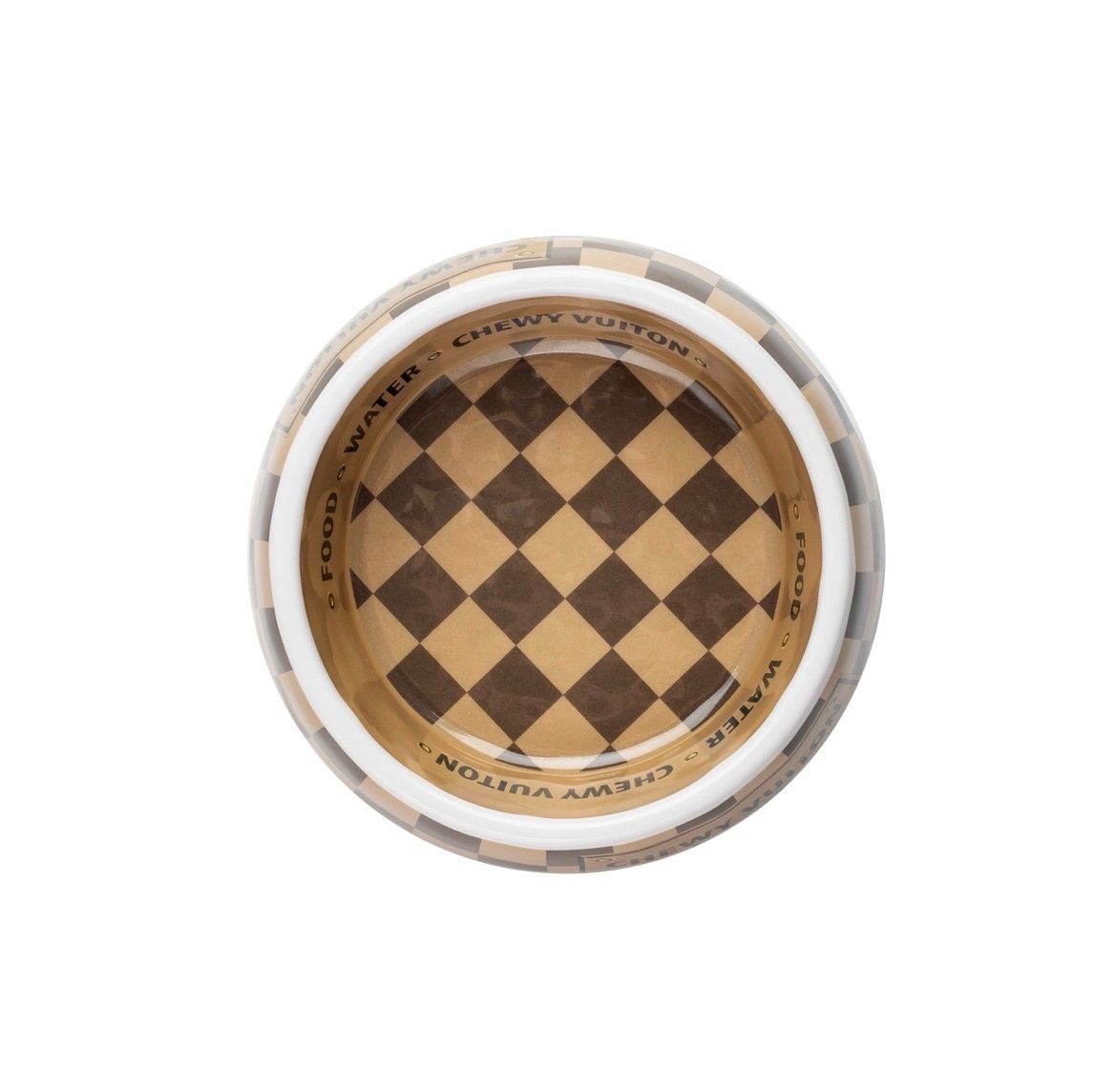 Checker Chewy Vuiton Bowl MEDIUM