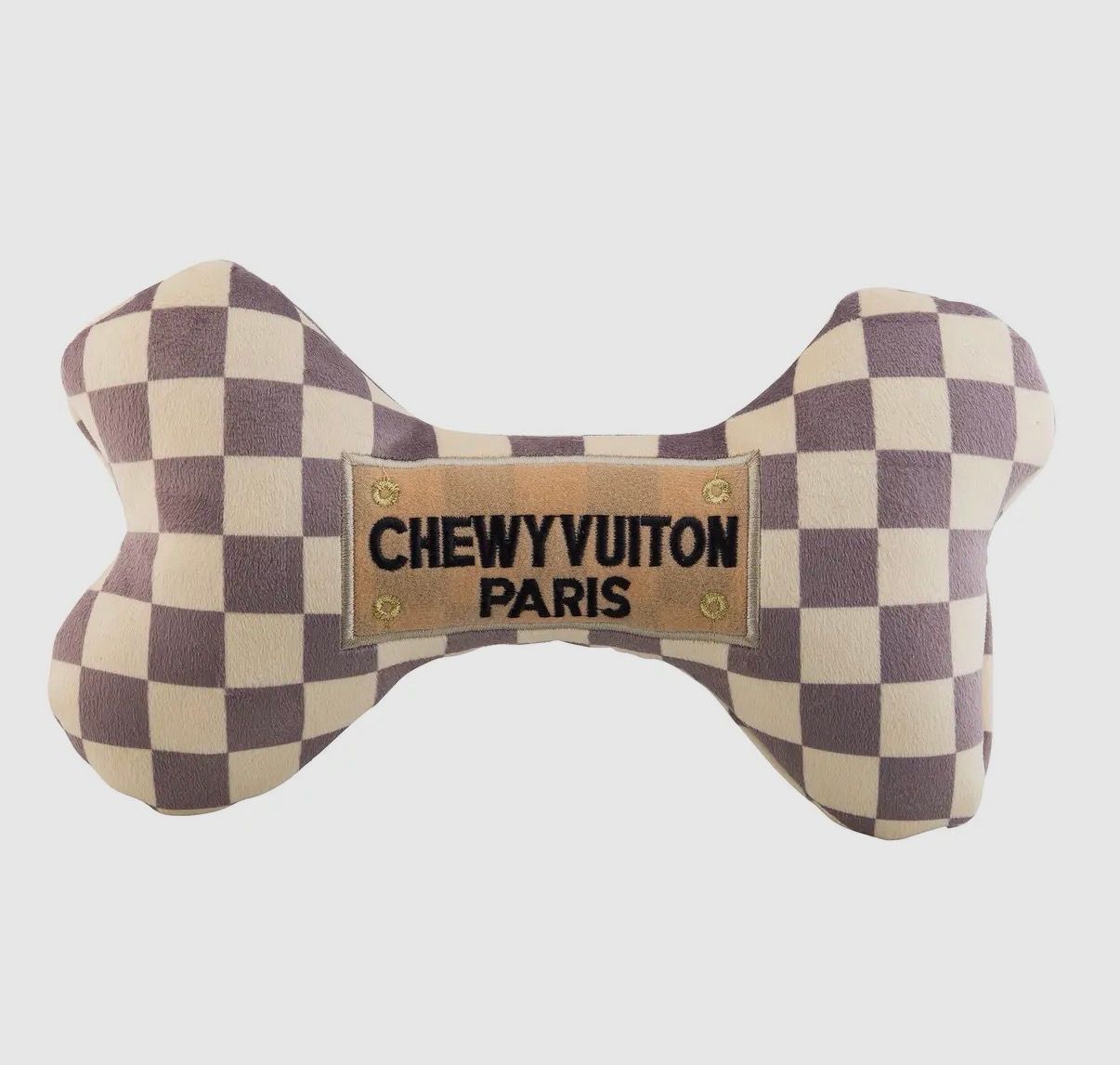 Checker Chewy Vuiton Dog Toy XL