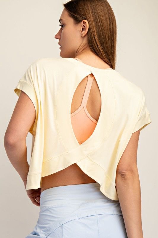 Emma Open Back Top LEMON