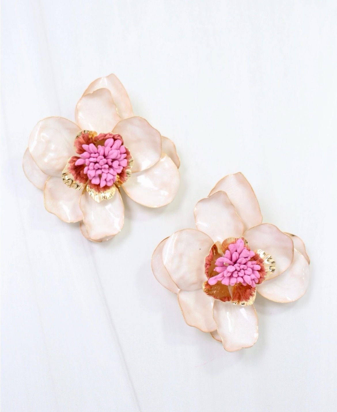 Begonia Flower Earrings