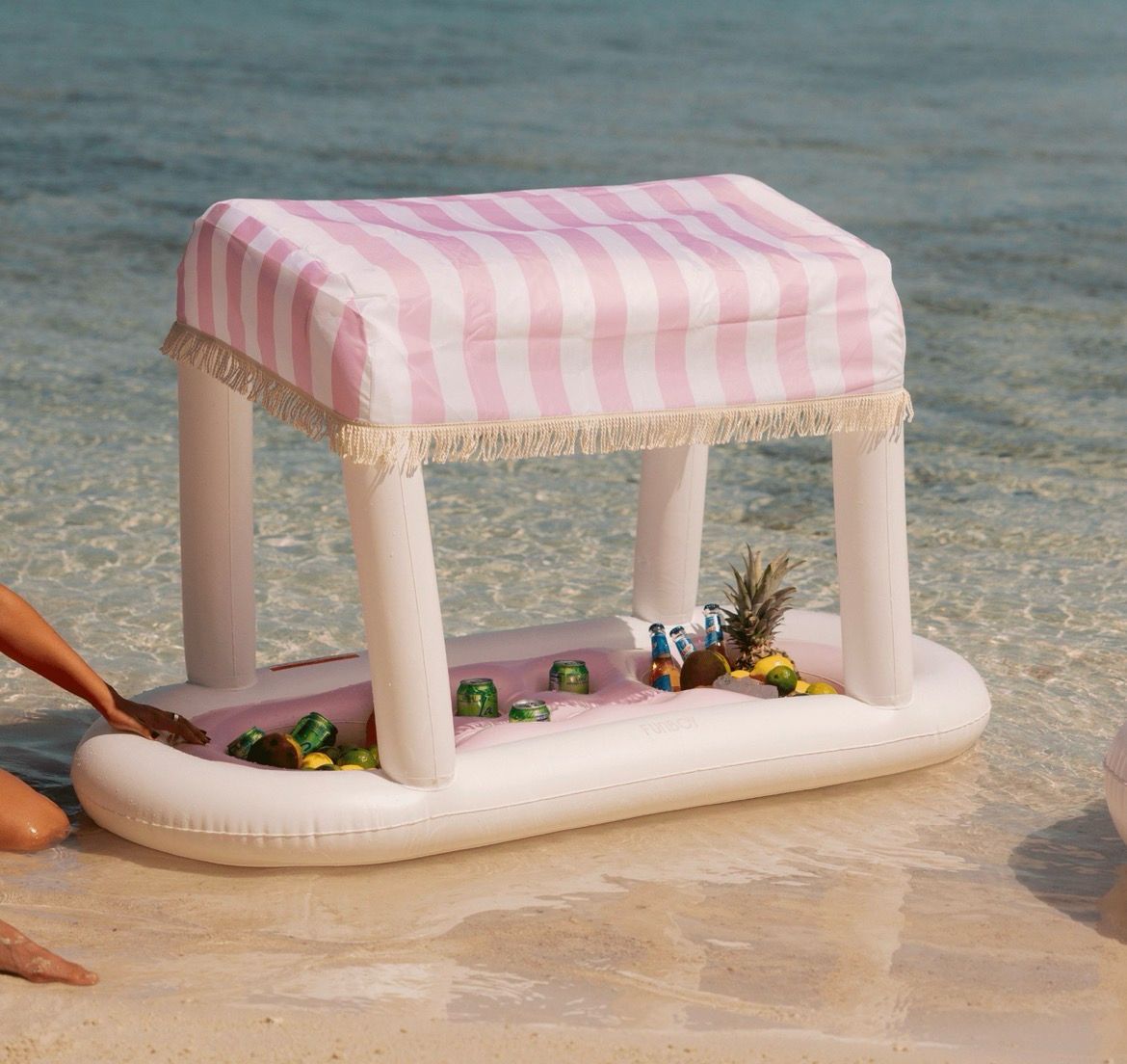 Pink Floating Cabana Bar