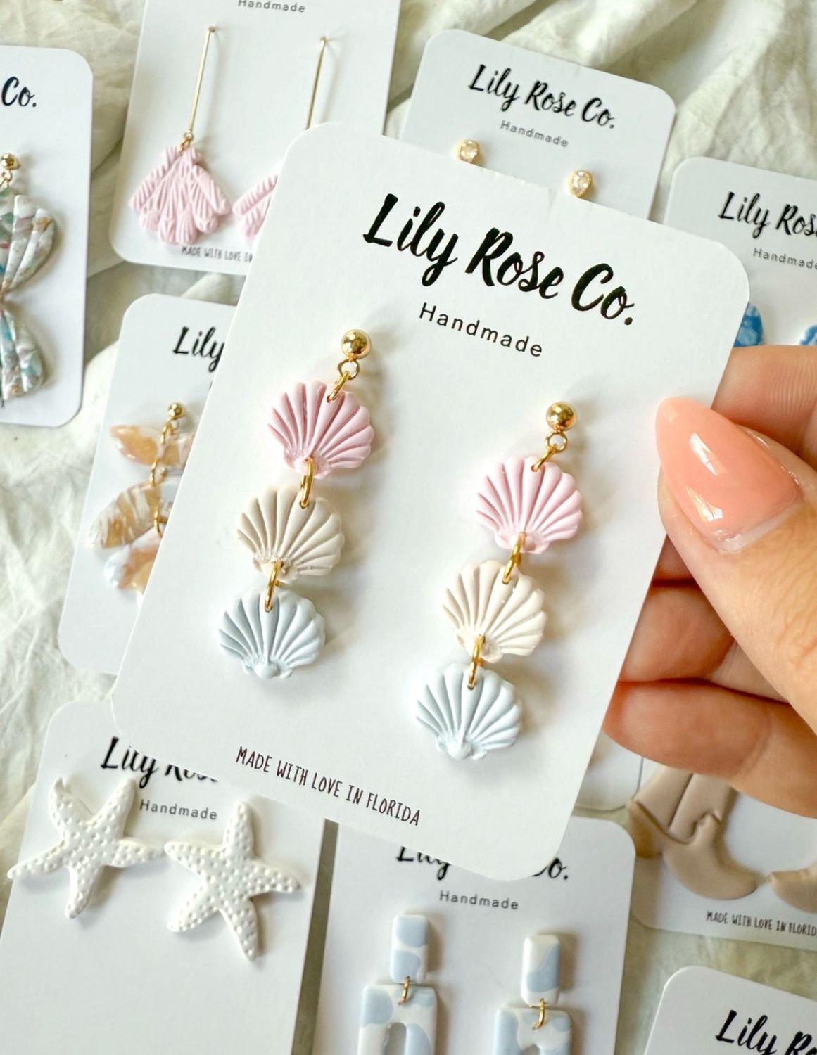 3 Tier Shells Earrings