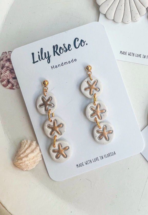 Sand 3 Tier Earrings