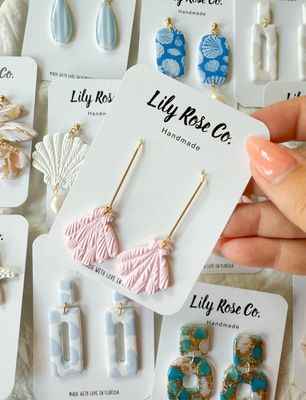 Pink Shell Earrings