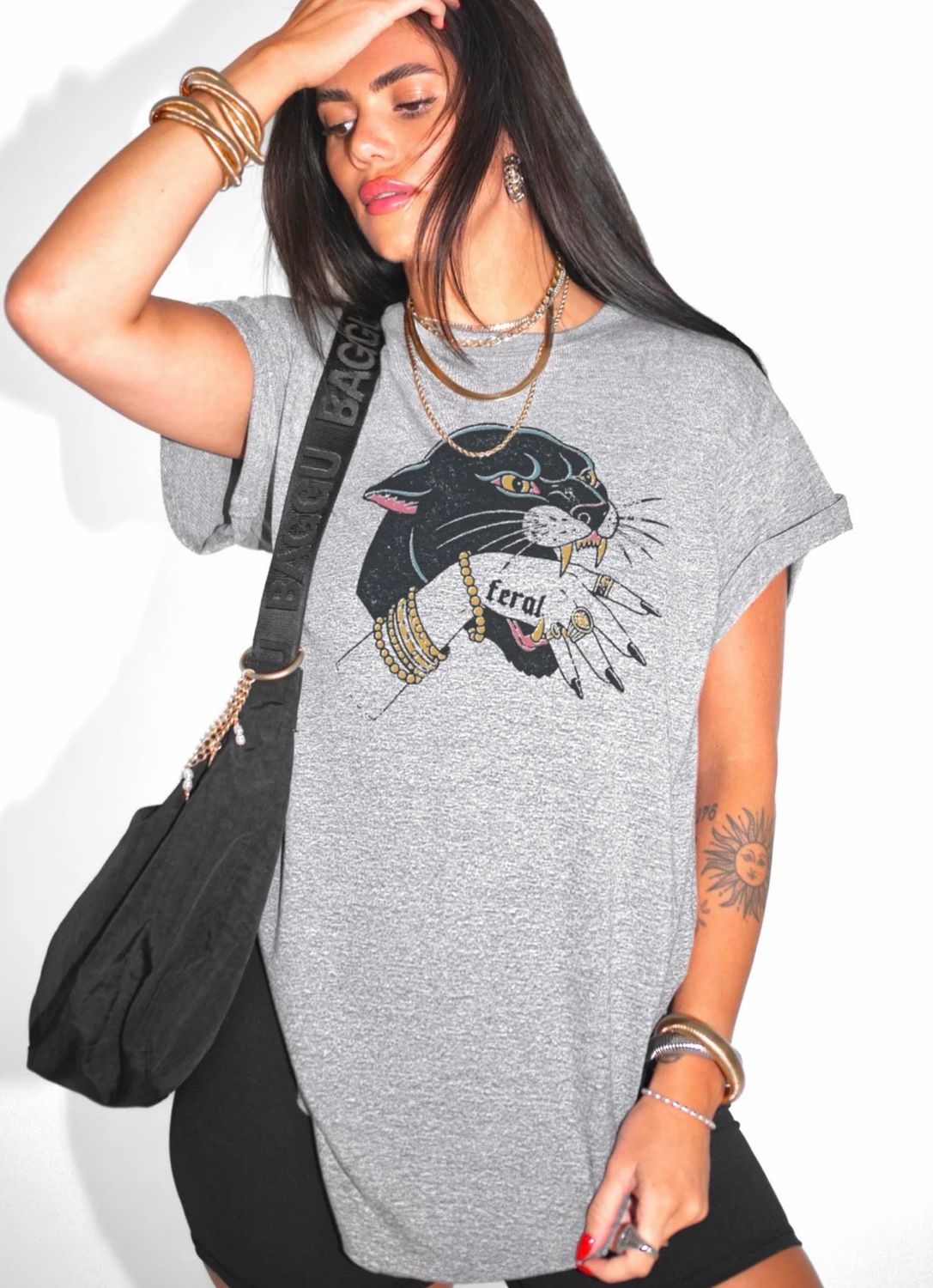 Feral Side Slit Tee