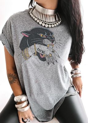 Feral Side Slit Tee