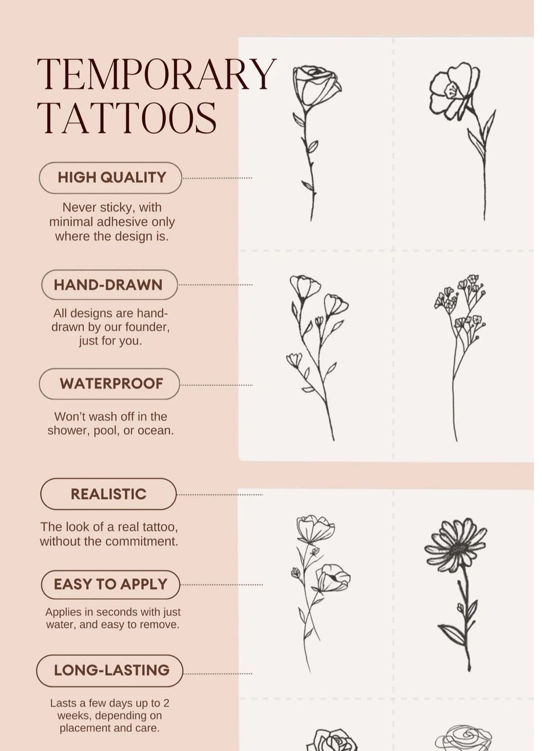 Inked by Dani Temporary Tattoos