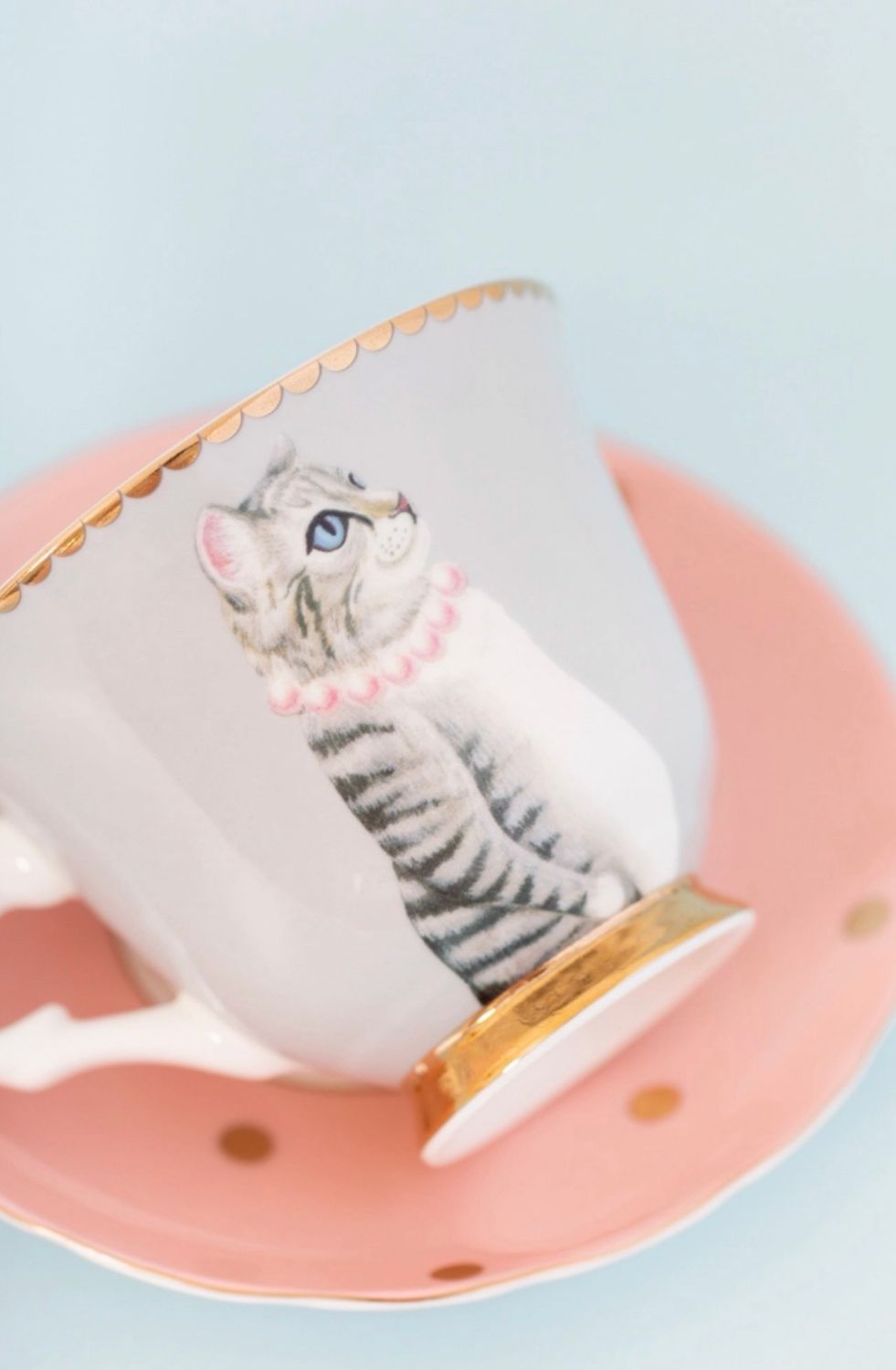 Kitty Teacup &amp; Saucer