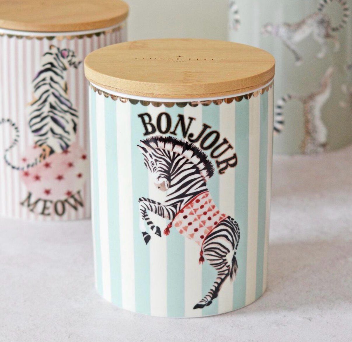 Zebra Storage Jar