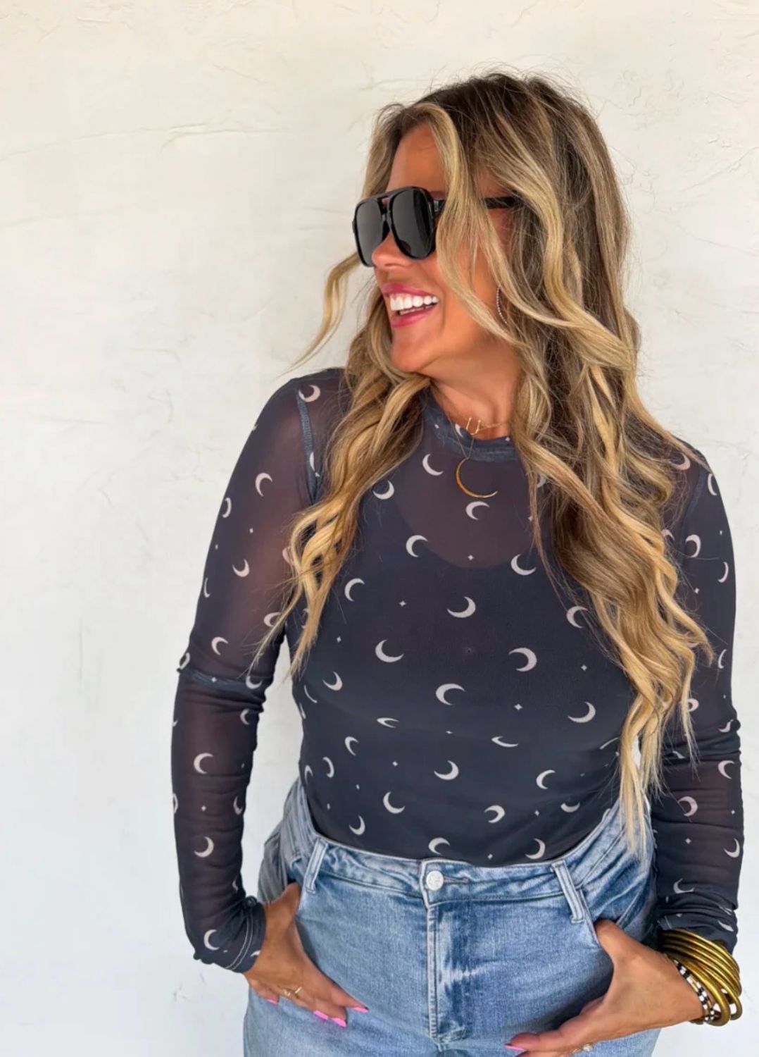 Moon Child Mesh Top