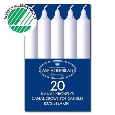 Canal Crowntop candles 2.5 x 20 cm 20 pcs. 100% pure stearin