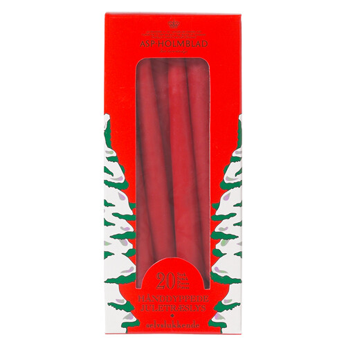 Christmas tree candles self-extinguishing 20 pcs. Red 1.2 x 12 cm