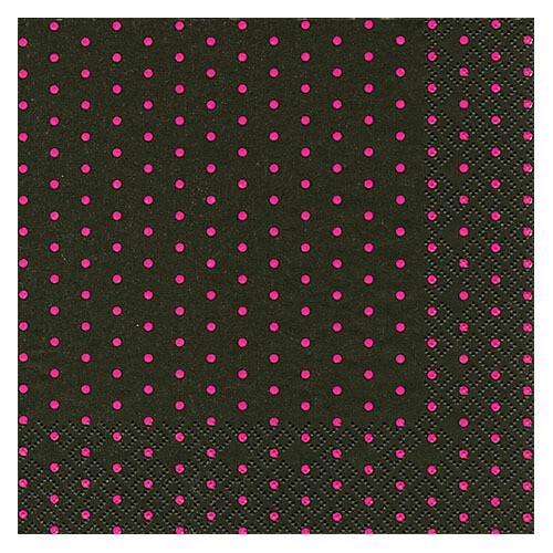 Storkøb servietter "Born to think pink dots" 33 x 33 cm 3-lag 240 stk.