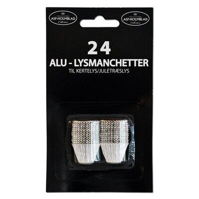Alumanchettes 24 pcs. Silver/Gold for candle/Christmas tree candles