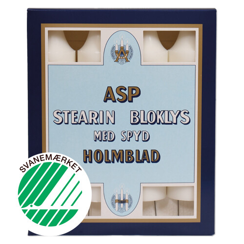 Advents bloklys 5 x 20 cm hvid 100% ren stearin m. spyd