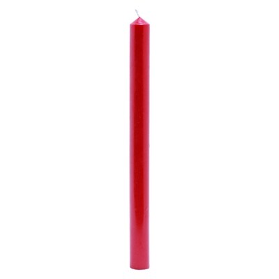 Festlys 3x38 cm rød 100% ren stearin
