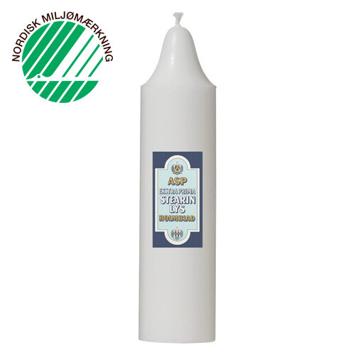 Stearin Pillar Candle 5 x 20 cm white 100% pure stearin