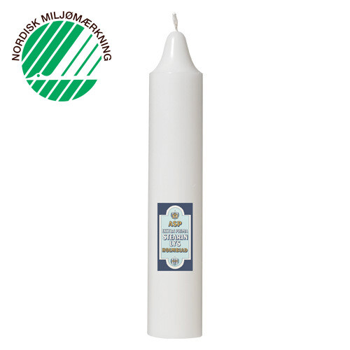 Stearin Pillar Candle 5 x 27,5 cm white 100% pure stearin