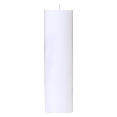 Pillar candle 6.7 x 25 cm white 100% pure stearin