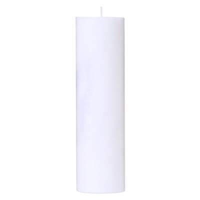 Pillar candle 6.7 x 25 cm white 100% pure stearin
