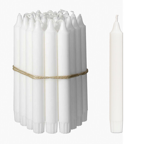 Crowntop candle No. 57 2.2 x 20 cm 140 pcs. 100% pure stearin White