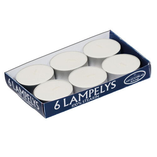 Maxi tealights 100% pure stearin 8 hours 6 pcs.