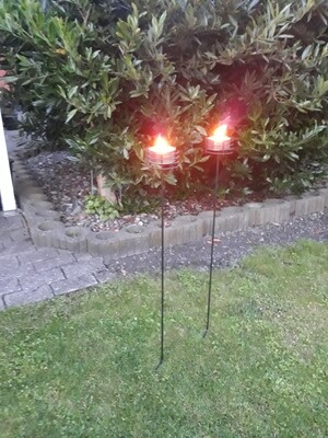 Metal haveblus spyd sort - passer til haveblus med dia. 10,5 cm