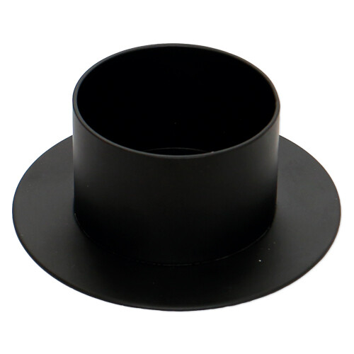 Metal lysestage sort - passer til stearinlys med diameter 5,8 cm